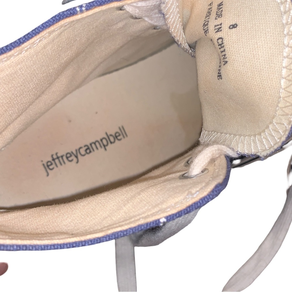 Jeffrey Campbell Anthropologie Sz W8 Endorphin Blue White Sneaker Shoes High Top - Picture 4 of 6